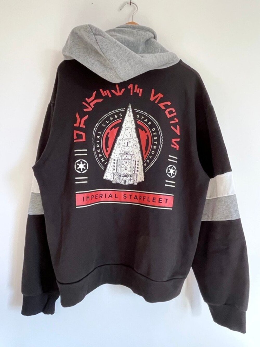 Star Wars Imperial Navy Star Destroyer Hoodie Black Gray L Streetwear - Picture 6 of 8